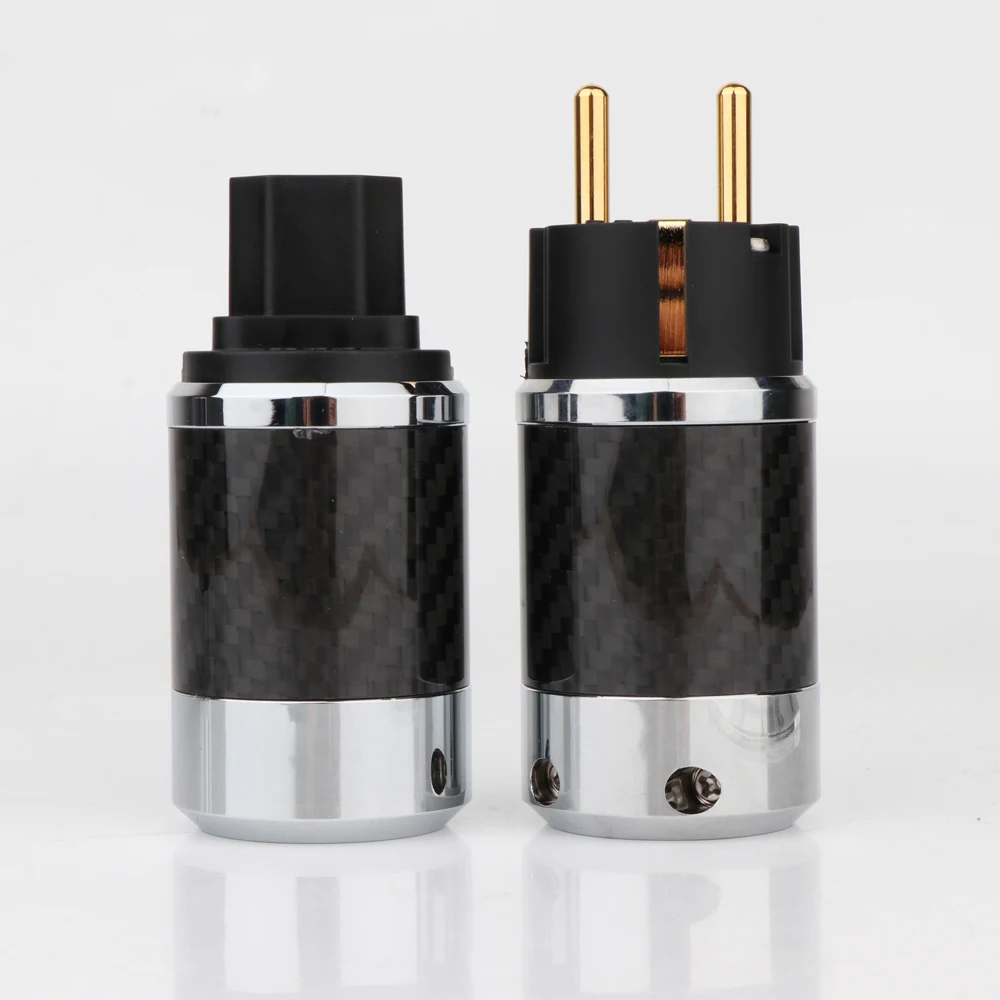 

Preffair BCF4-EG Hi-End углеродное волокно с позолоченной прокладкой, европейский стандарт, штепсельная вилка переменного тока, штепсельная вилка IEC, ...