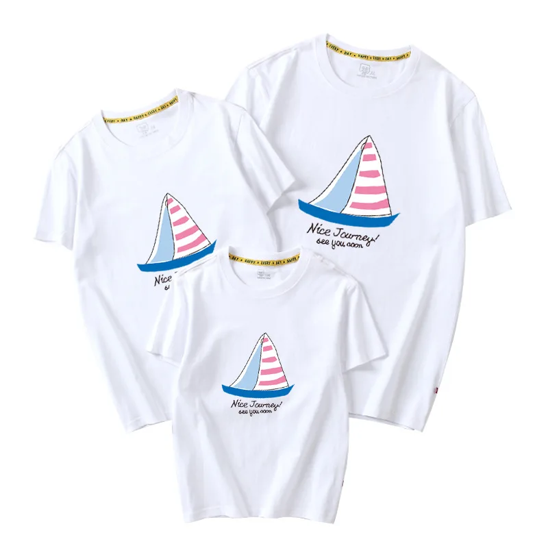 Одежда для родителей и малышей одинаковые футболки семьи мамы папы дочки сына