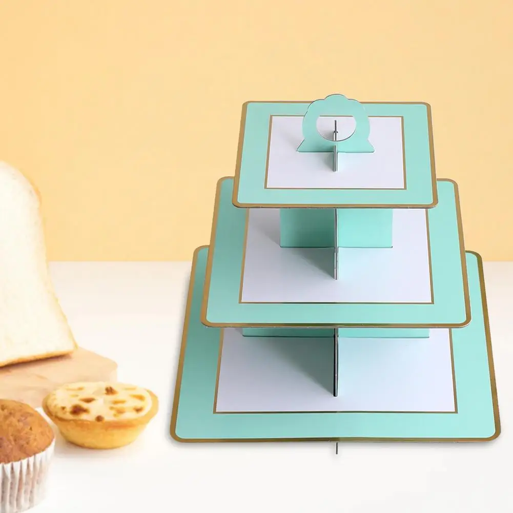 Изысканная трехслойная бумажная подставка для торта Экологичная одноразовая