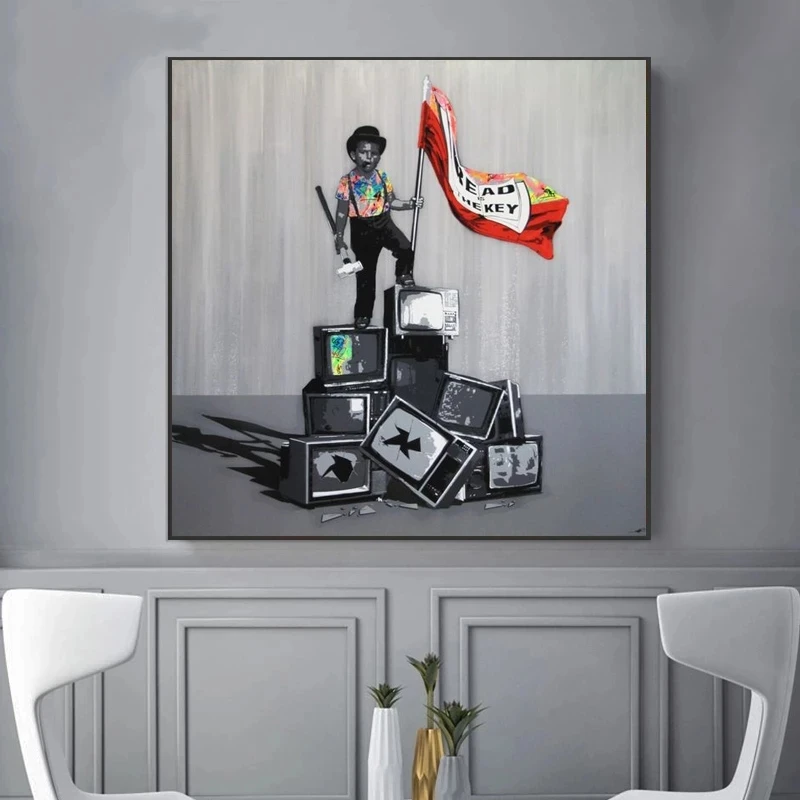 

Street Graffiti Art Chasing Dreams Canvas Painting Posters Prints Wall Art Pictures Cuadros for Living Room Home Wall Decor