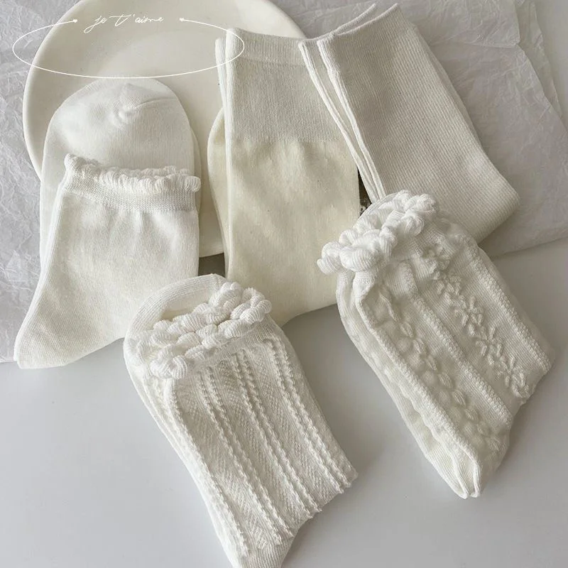 

Носки женские, хлопковые, трикотажные, короткие, в стиле ретро