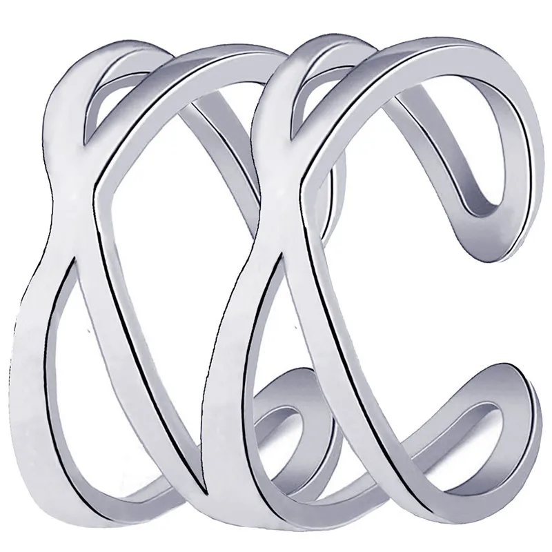 RW9023 Moon Star Finger Ring Infinite Adjustable Gold Love Ring Stainless Steel Trendy Party Wedding Rings for Women Dropshipping - Цвет основного камня: RW9023