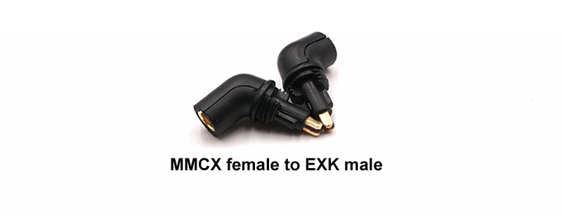 Мини MMCX до 0,78 IE80 IM A2DC EXK QDC JH штырь для наушников T1120 - Цвет: MMCX to EXK