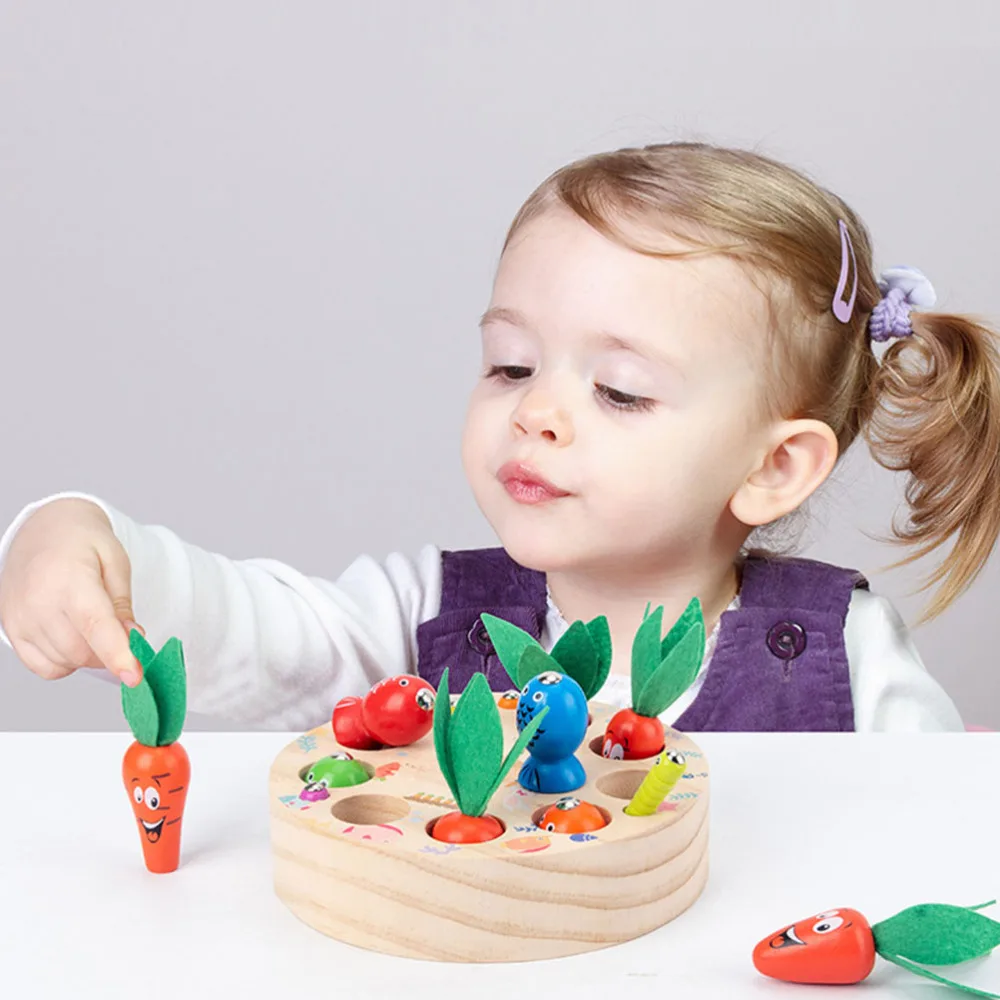 

1 Set Worms Catching Carrot Matching Puzzle Kids Early Educational