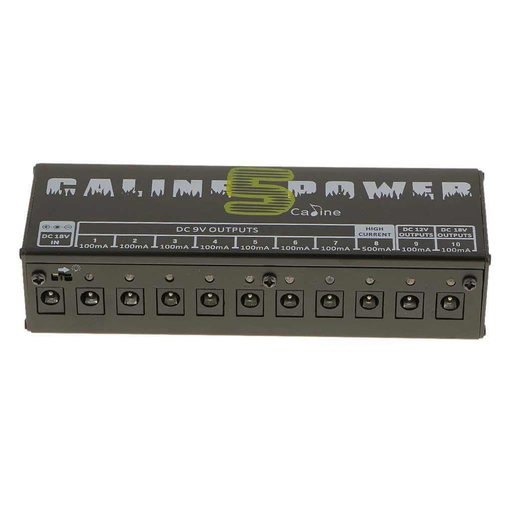 

EU Plug CP-05 Guitar Effect Pedal Supply Power 10 Output 9V 12V 18V W/ Cord