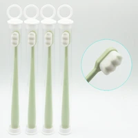 4pcs micro nano toothbrush wm24 solid color toothbrush wavy super soft dental oral care clean bristle dental oral care brush