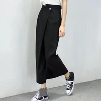 button irregular skirt female 2021 autumn new high waist a line korean style long skirt high fashion straight casual