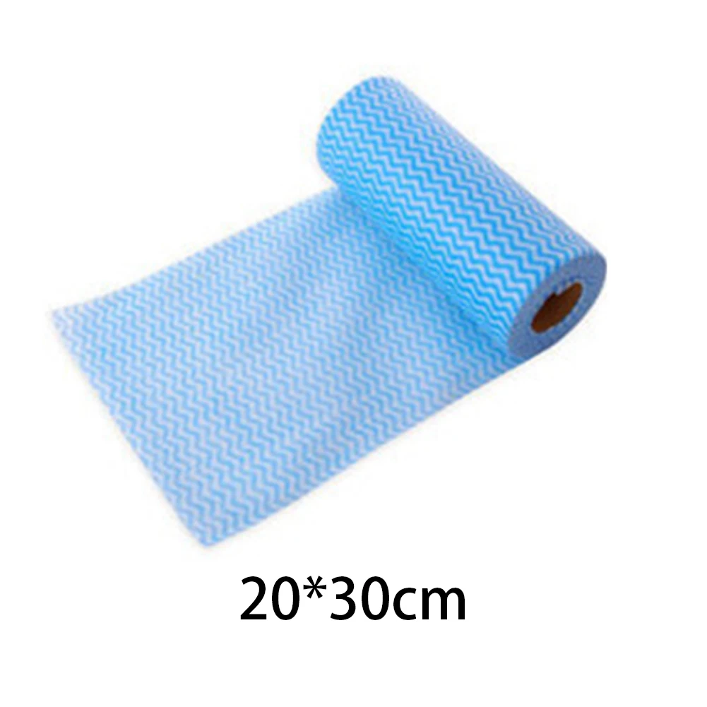 

50pcs/Roll Non-Woven Fabric Kitchen Washing Cleaning Cloth Disposable Practical Microfiber Rags For Cleaning Towels Scouring Pad