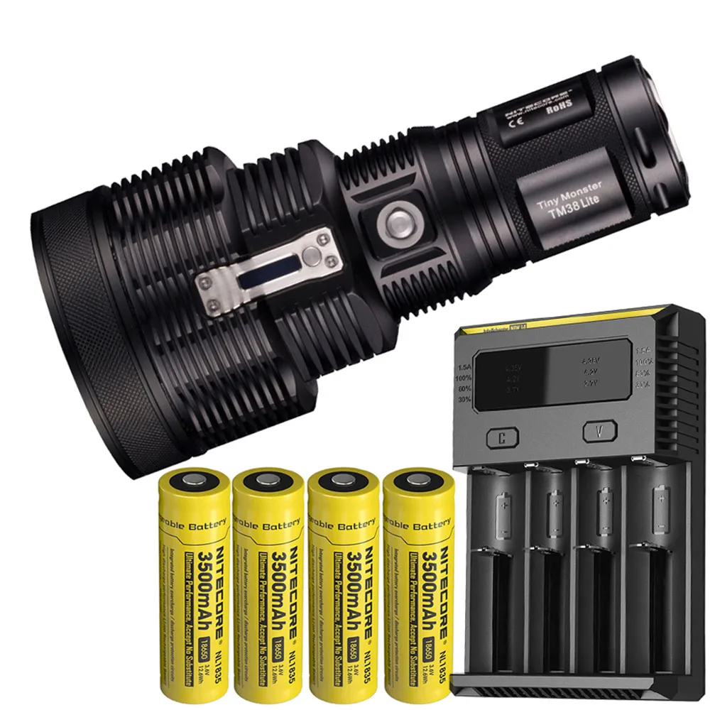 TM38Lite NL1835 I4 NITECORE TM38 Lite Портативный фонарик CREE XHP35 HI D4 max 1800 люминесцентный перезаряжаемый фонарик пледы 1400 метр уличный фонарик - Испускаемый цвет: TM38Lite NL1835 I4