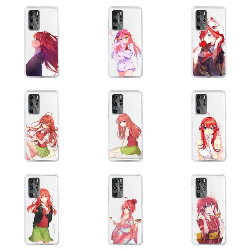 

Gotoubun no Hanayome Phone Case For Huawei P40 P30 P20 Mate Honor 10i 30 20 i 10 40 8x 9x Pro Lite Transparent Cover