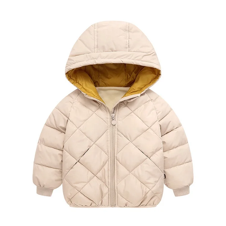 Hooded Khaki Benemaker/Коллекция года, Весенняя теплая куртка-бомбер для маленьких девочек и мальчиков, детская одежда плотные пальто, комбинезоны верхняя одежда для маленьких детей, YJ026 - Цвет: Hooded Khaki