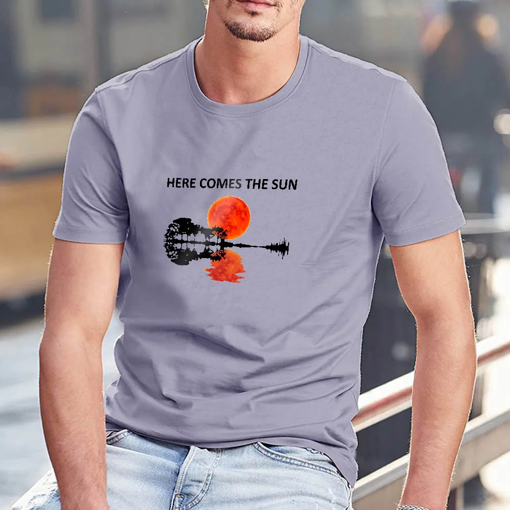 Футболка мужская с коротким рукавом и круглым вырезом модная тенниска принтом