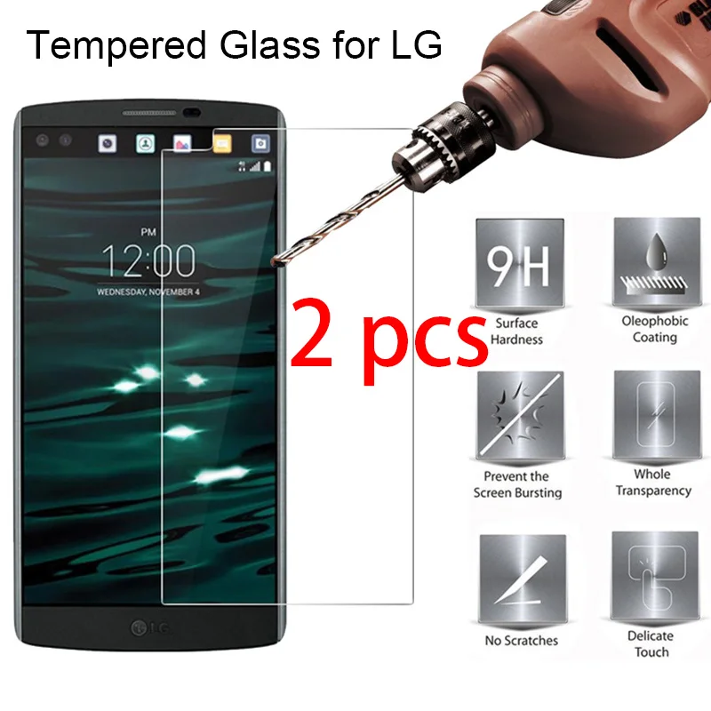 Закаленное стекло твердостью 9H для смартфонов LG G7 G6 G5 G3 G2 Защита экрана K10 Pro 1 шт./2