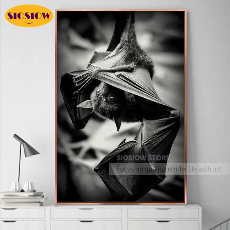 5D алмазная живопись сделай сам вышивка крестиком черно-белая летучая мышь