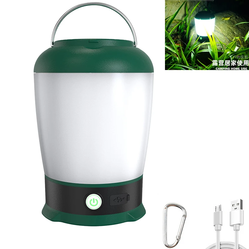 

LED Camping Flaslhight USB Rechargeable Lantern For Outdoor Tent Lamp Portable Lanterns Emergency Warm and White Light