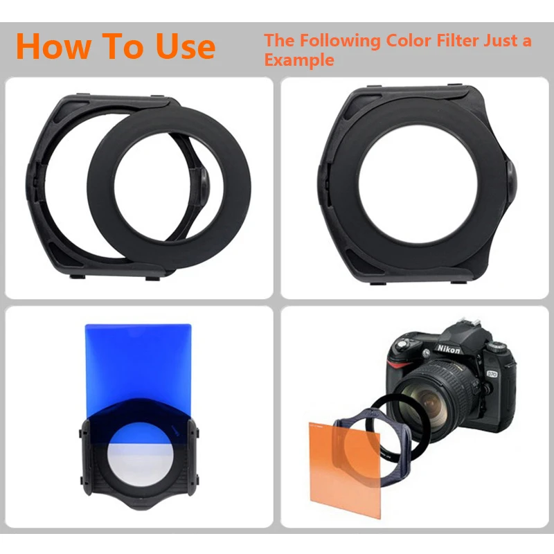 

KnightX 24 Filter ND ND2 ND4 ND8 ND16 Set color cokin p series for Nikon Canon EOS 100D lens 49 52 55 58 62 67 72 77 82 mm