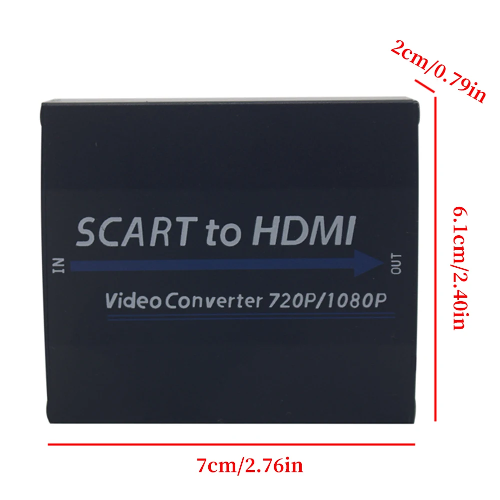 

SCART to HDMI Converter Video Audio Adapter Box PAL/NTSC Video Scaler, 1080P/720P
