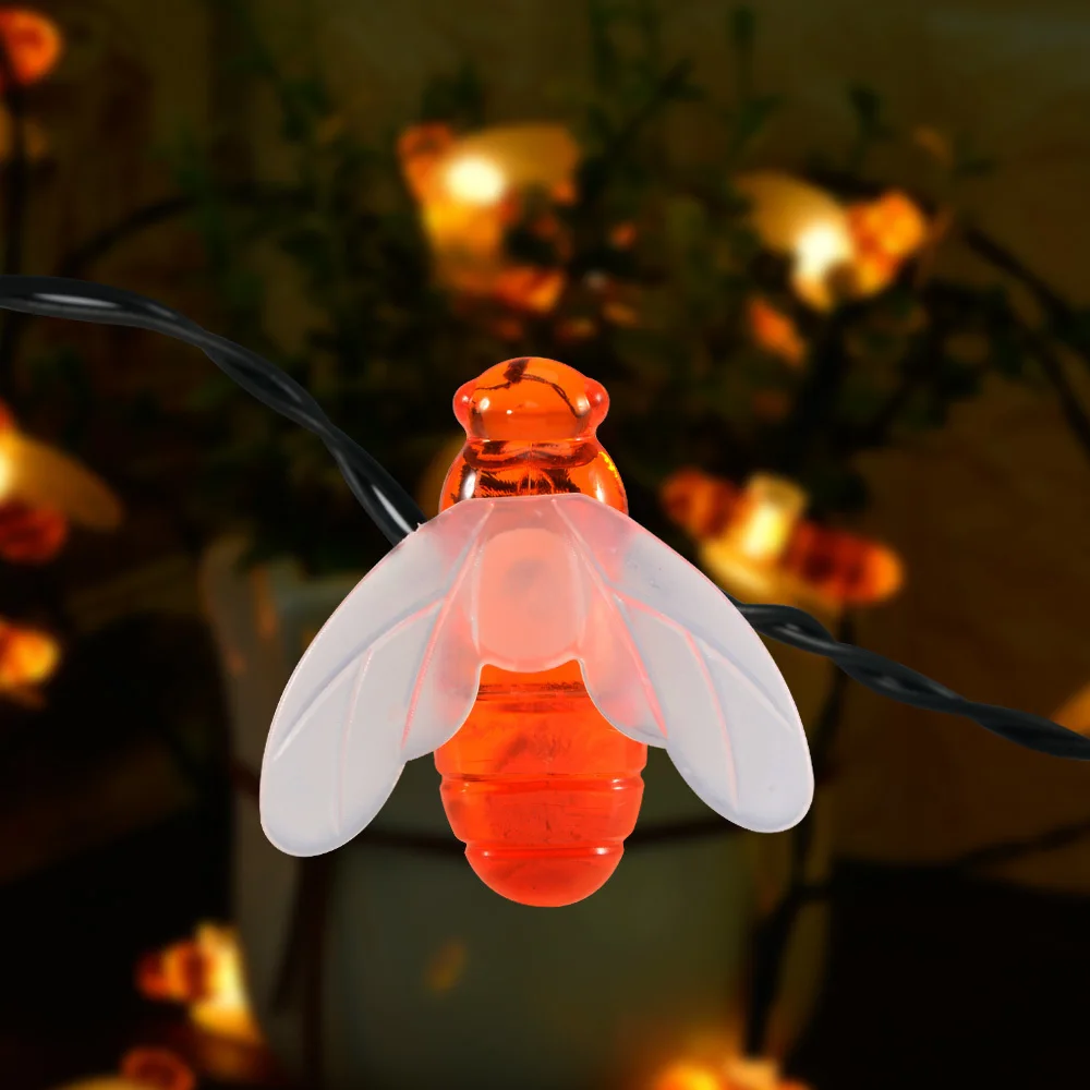 

1.5/3/6m Bee Shaped LED String Light Battery Operated Christmas Garlands Fairy Lights For Room Holiday Party Garden Decoration
