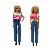 fashion 11 5 doll clothes pink crop outfits for barbie accessory short shirt clothing 16 bjd dollhouse toys best gift for girl