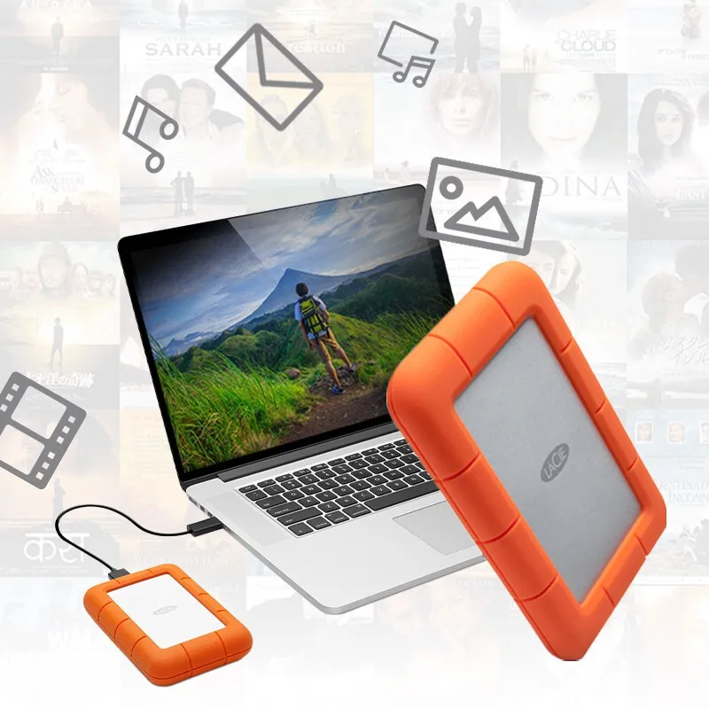 lacie rugged mini external hard drive 1tb 2tb 4tb 5tb usb 3 0 5400rpm 2 5 portable hard drive external hard drive for pc laptop free global shipping