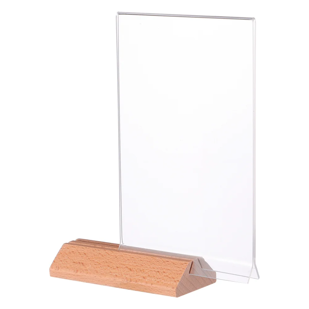 

Convenient Menu Holders Desktop Photo Container Display Stand Acrylic Table Advertisement Rack for Shop Wedding Party (Transpare