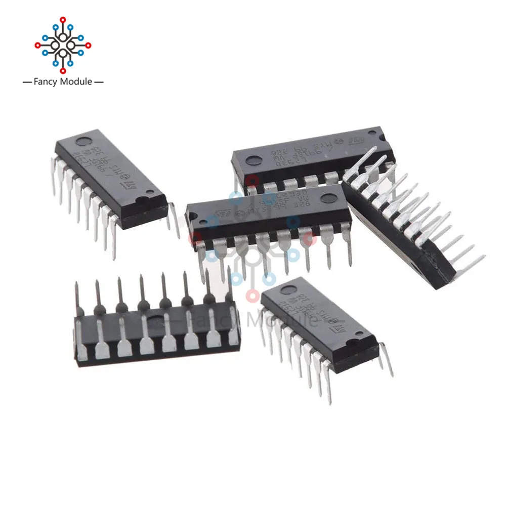10 шт. L293 L293D DIP DIP16 16 IC драйвер двигателя Чип привода PAR PusH Pull 4 канальный модуль
