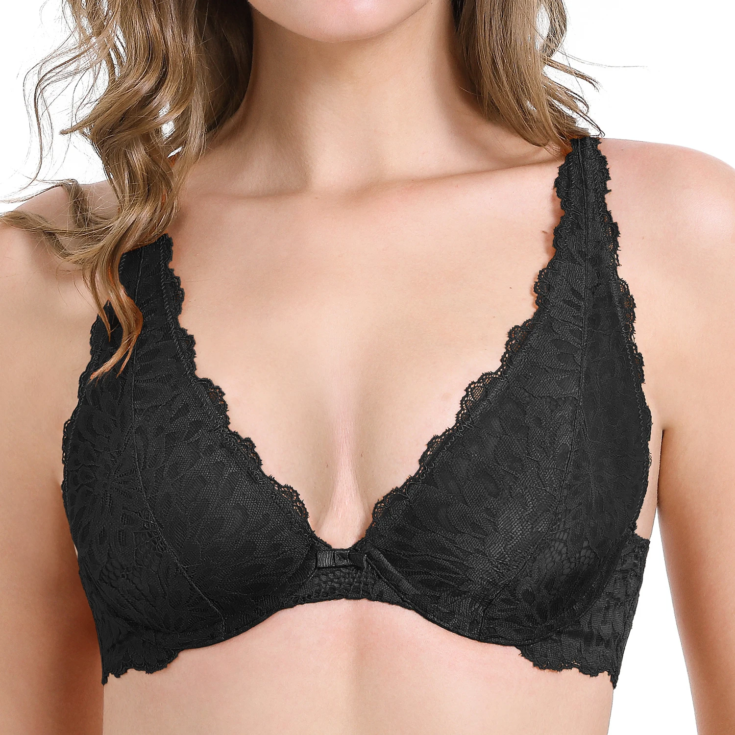 Сексуальное женское нижнее белье бюстгальтер кружевной без косточек бесшовный