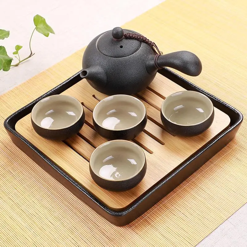 De Te Chino Container High Sunum Tepsi Board Keukenhulpjes Accessories Ceremony Chinese Kung Fu Serving Gongfu Tea Tray |