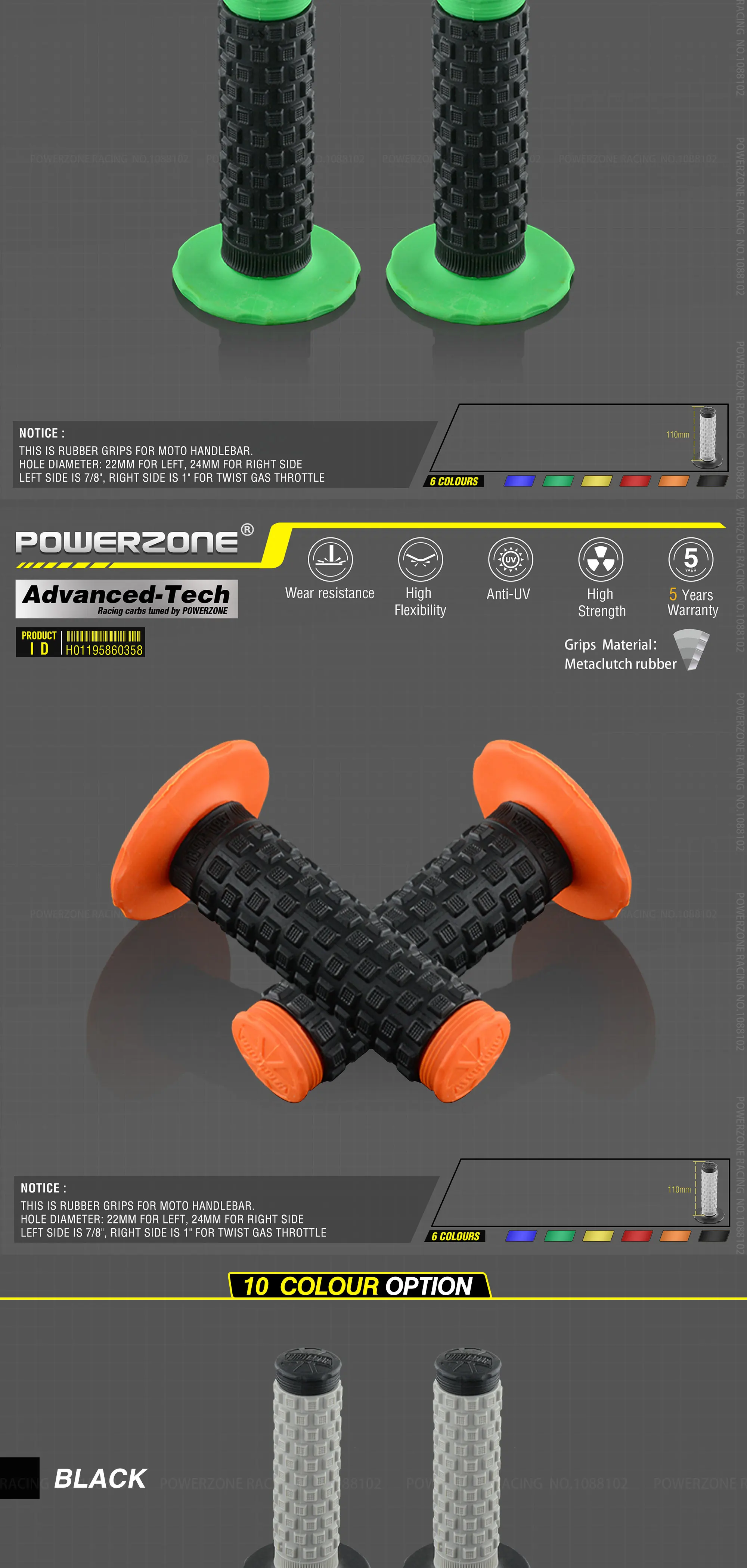 MX gel like для 7/" Руль светло-голубой mx Подушка ручки для мотоцикла supermoto питбайк dirt pit bike