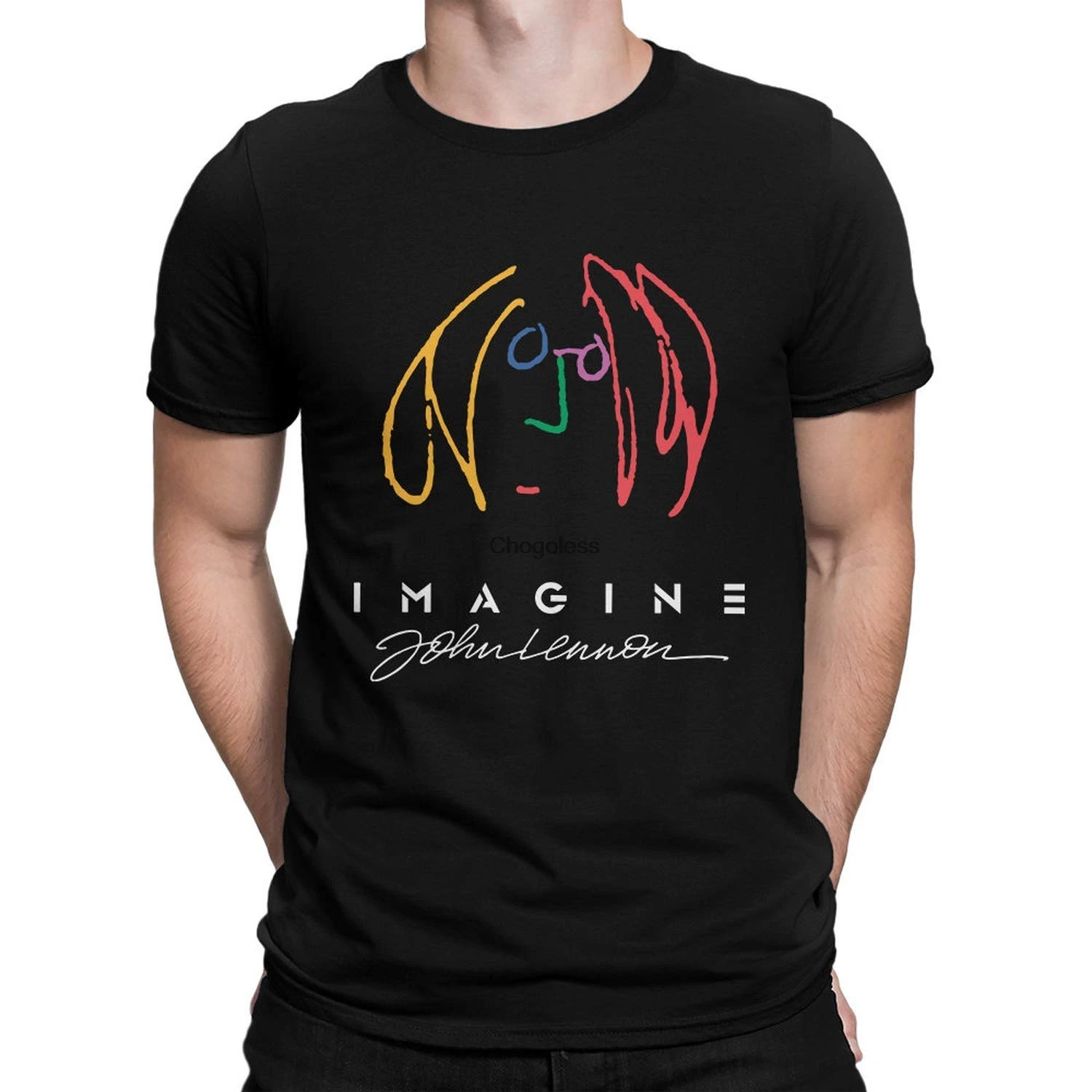 

Imagine John Lennon T Shirt 100 Cotton Tee Men s and Women s Sizes DMN Vintage Black