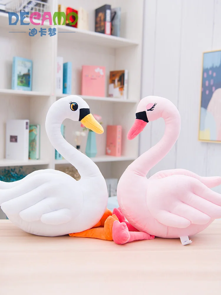

Candice guo! Супермилая плюшевая игрушка, милые парные гусиные лебедя, мягкая набивная кукла, украшение, креативный подарок на день рождения и Ро...