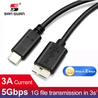 Кабель OTG USB 3,1 Type-C к USB 3,0 Micro B, кабель быстрой передачи данных 5 Гб для жестких дисков Samsung S6 Chromebook Mac и т. д.