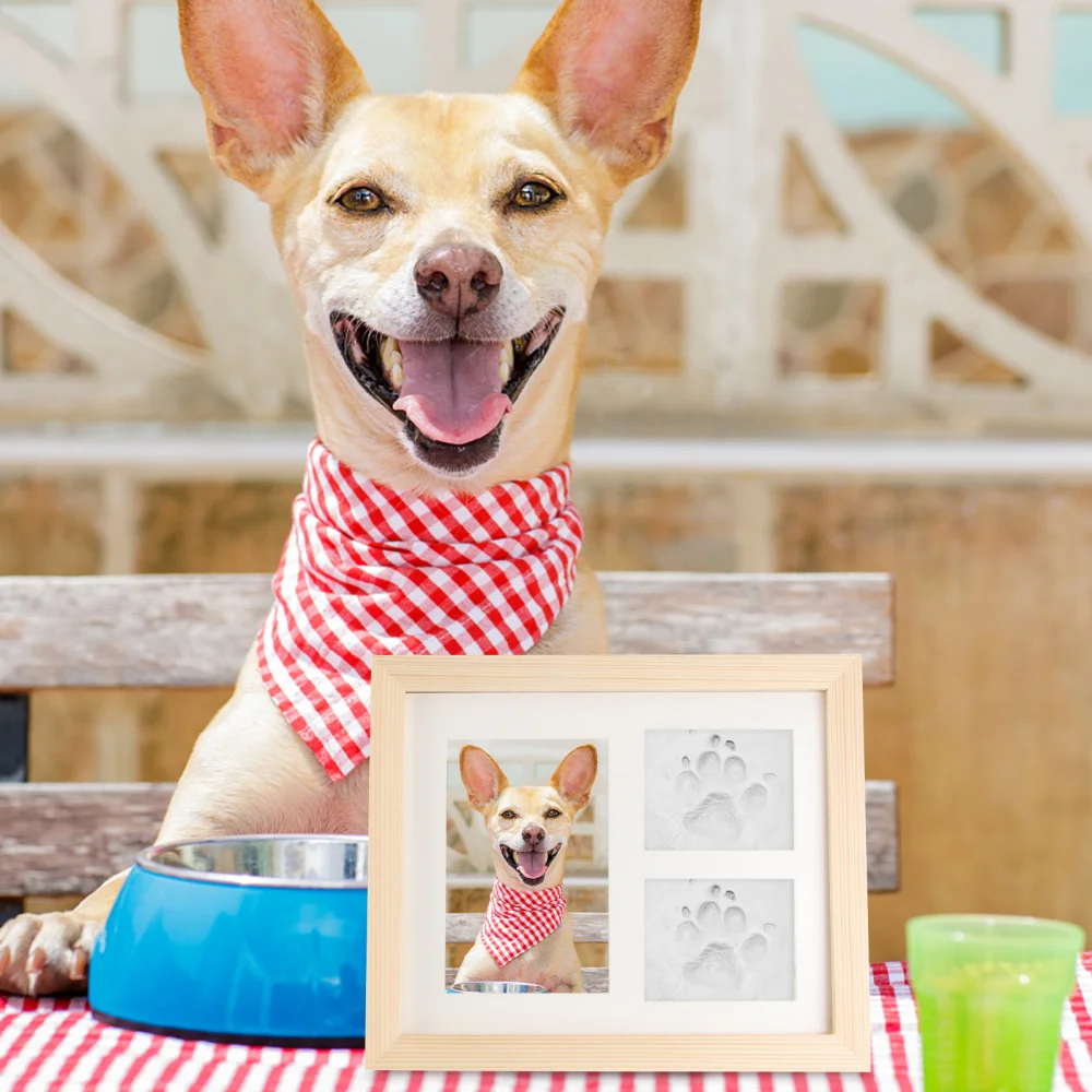 

1Pc Pet Pawprint Keepsake Photo Frame DIY Dog Cat Footprint Picture Frame Gift