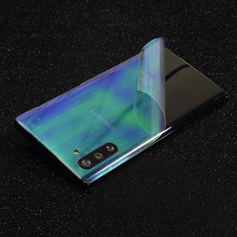 3D углеродное волокно/кожа/дерево скины Телефон задняя наклейка для SAMSUNG Galaxy Note 10 Plus Note 10 A60 A80 Прозрачный матовый стикер