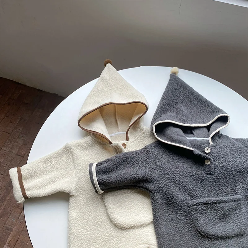 

Sleeve Hoddies Bear Zipper Baby Romper Clothes Autumn Winter Wear 2022 New Cute Baby Newborn Baby Boy Girl Clothes Long
