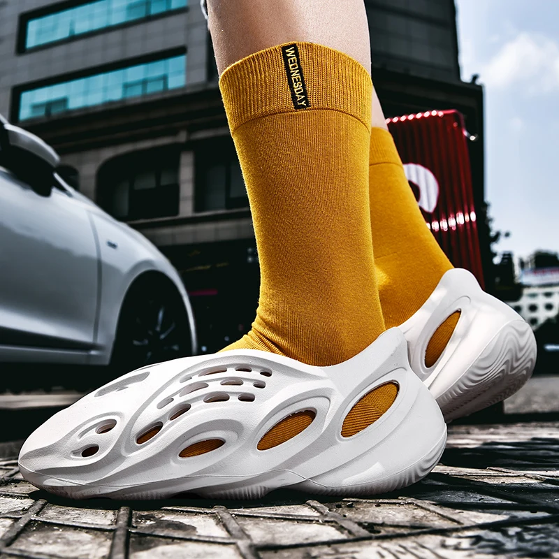 Сланцы мужские/женские из пены оригинальные черные кроссовки популярная модная