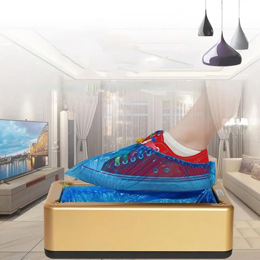 

Automatic Shoes Cover Machine Household Stepping Disposable Booties Maker Shoe Film Machine Smart Shoe Cover Dispenser Corona