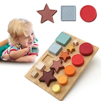 silicone build block geometric shapes montessori puzzle sorting bricks preschool learning educational game montessori toys