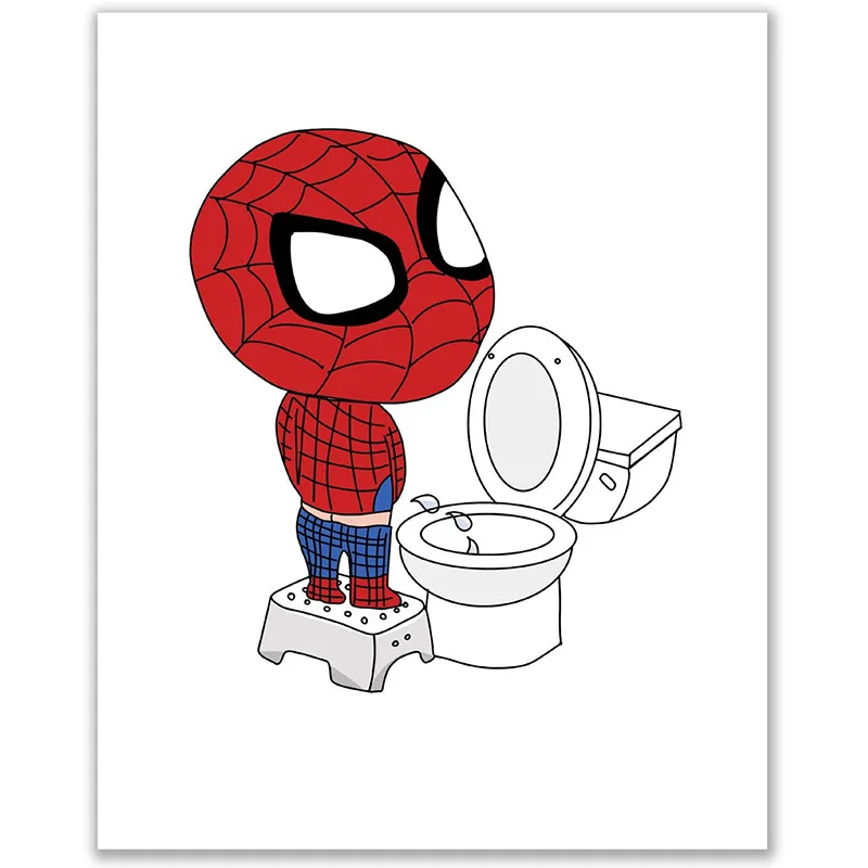 Постеры Marvel мстители супергерой для купания постеры принты Забавный знак в