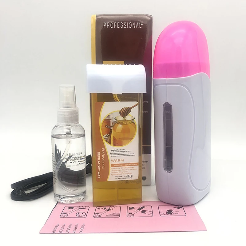 Набор для удаления волос мини нагреватель депиляции 100 г восковой блок машина
