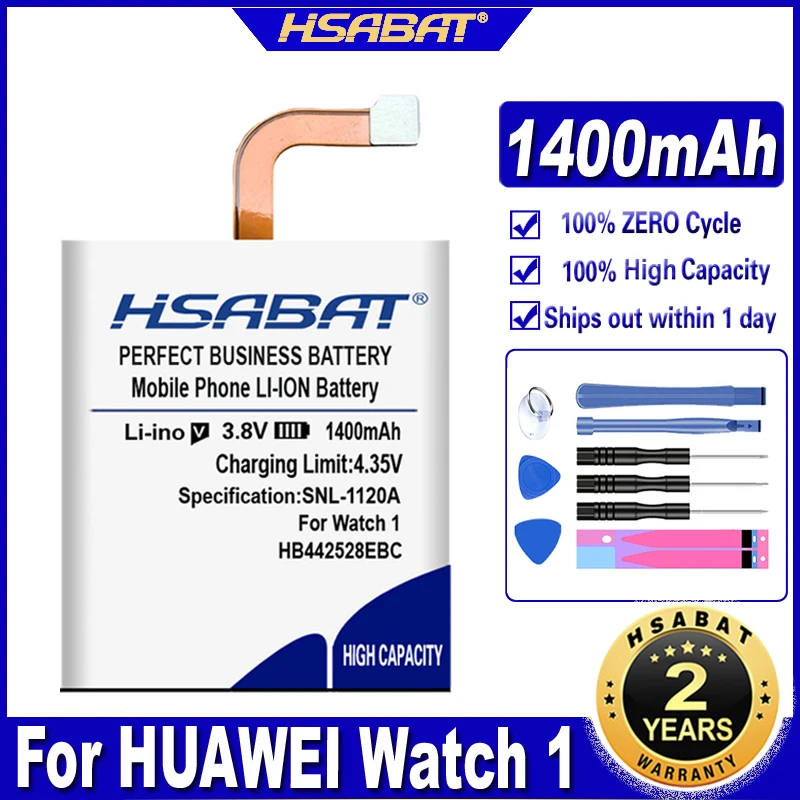 HSABAT HB442528EBC 1400 мА/ч аккумуляторная батарея для HUAWEI Часы 1 Watch1 | Мобильные телефоны и