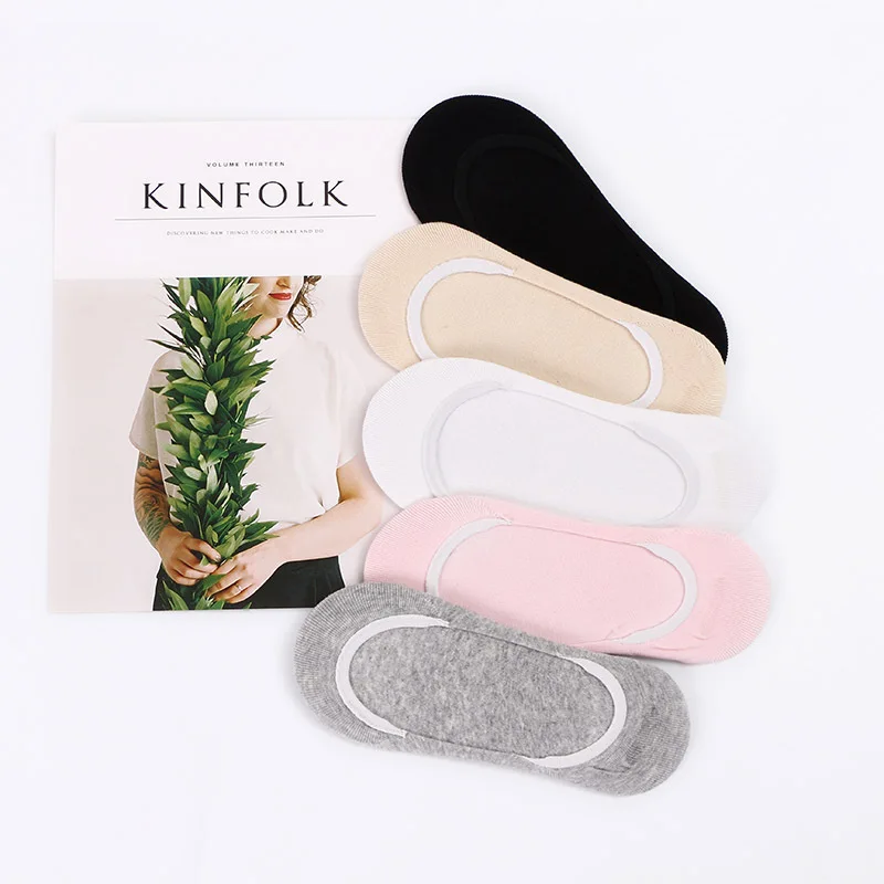 2019 модные силиконовые женские носки карамельных цветов невидимые в стиле