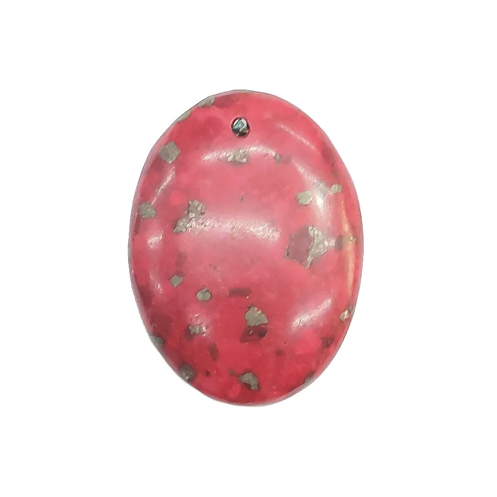 

Natural Stone Turquoise Pendant 29x39mm Red Oval Pendant Manufacturing DIY Bracelet Necklace Earrings Jewelry Accessories