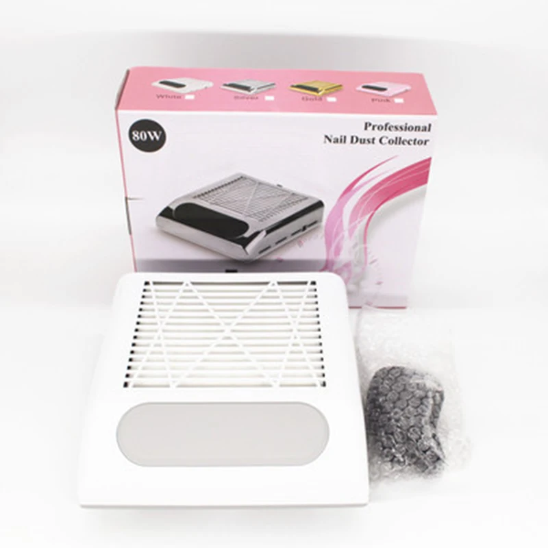 Всасывающий пылеуловитель для ногтей 80 Вт вентилятор пыли пылесос маникюра