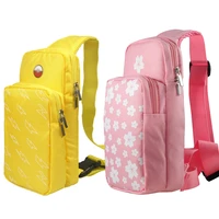 pink sakura crossbody bag for nintendo switch yellow storage bag travel carrying case for nintend switch liteswitch accessories
