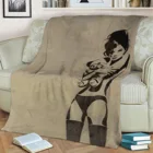 Бэнкси стрит-арт Тедди 3D принт плюшевое одеяло накидка на диван домашний декор мягкое теплое моющееся ворсовое одеяло Прямая поставка