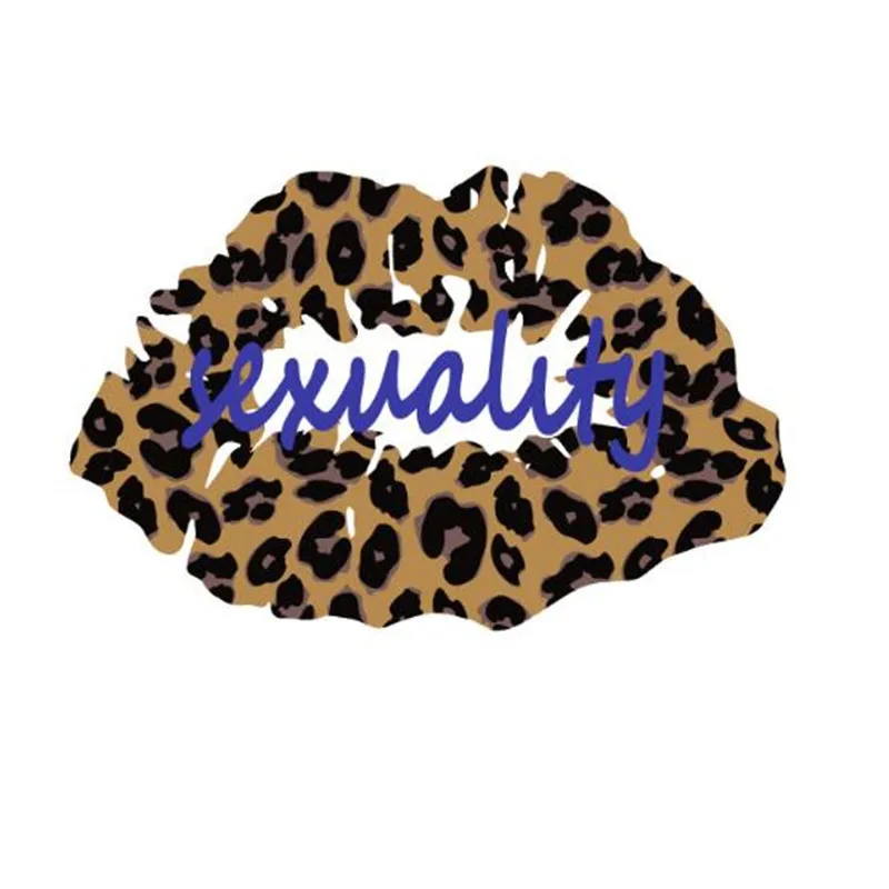 

Patch Patches Iron Ons Leopard Print Lips 24CM Stickers for Clothes Heat Tranfer Clothing Accessories Pattern Free Shipping