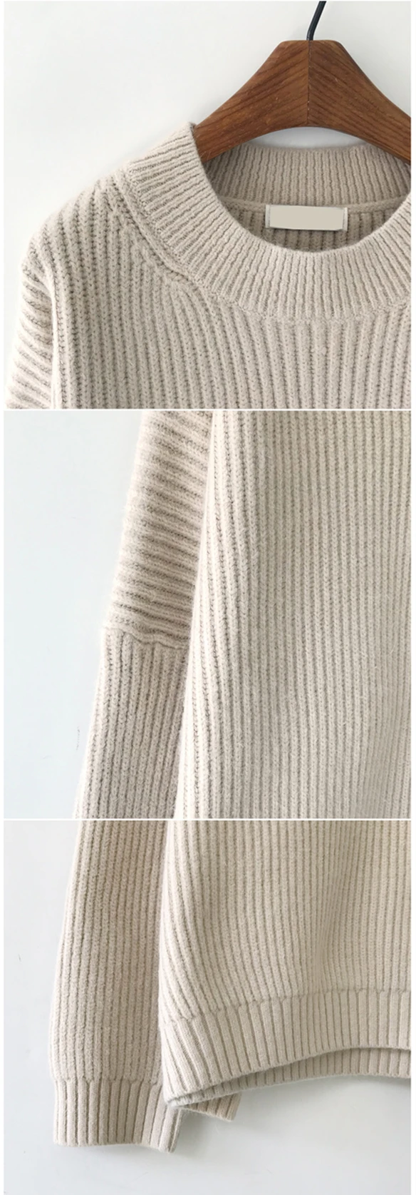 

2019 Ins Winter Thicken New Women's Pullovers Sweaters Fashion O-neck Loose Knitted Full Sleeve Korean Casual Tops Sweaters