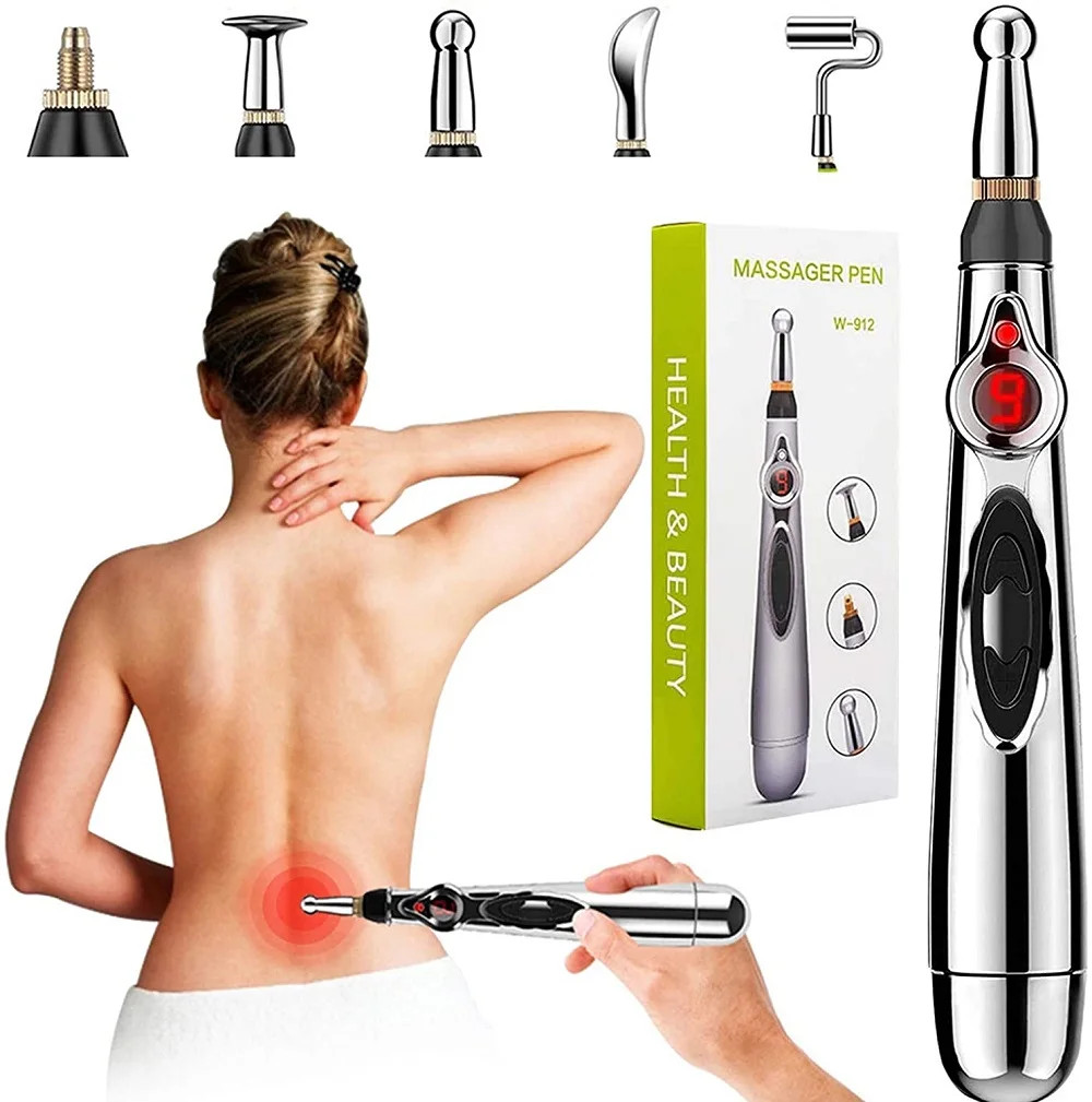 

Acupuncture Pen Laser Electronic Magnet Therapy Instrument Meridian Energy Pen Massager for Muscle, Shoulder,Knee, Back Pains