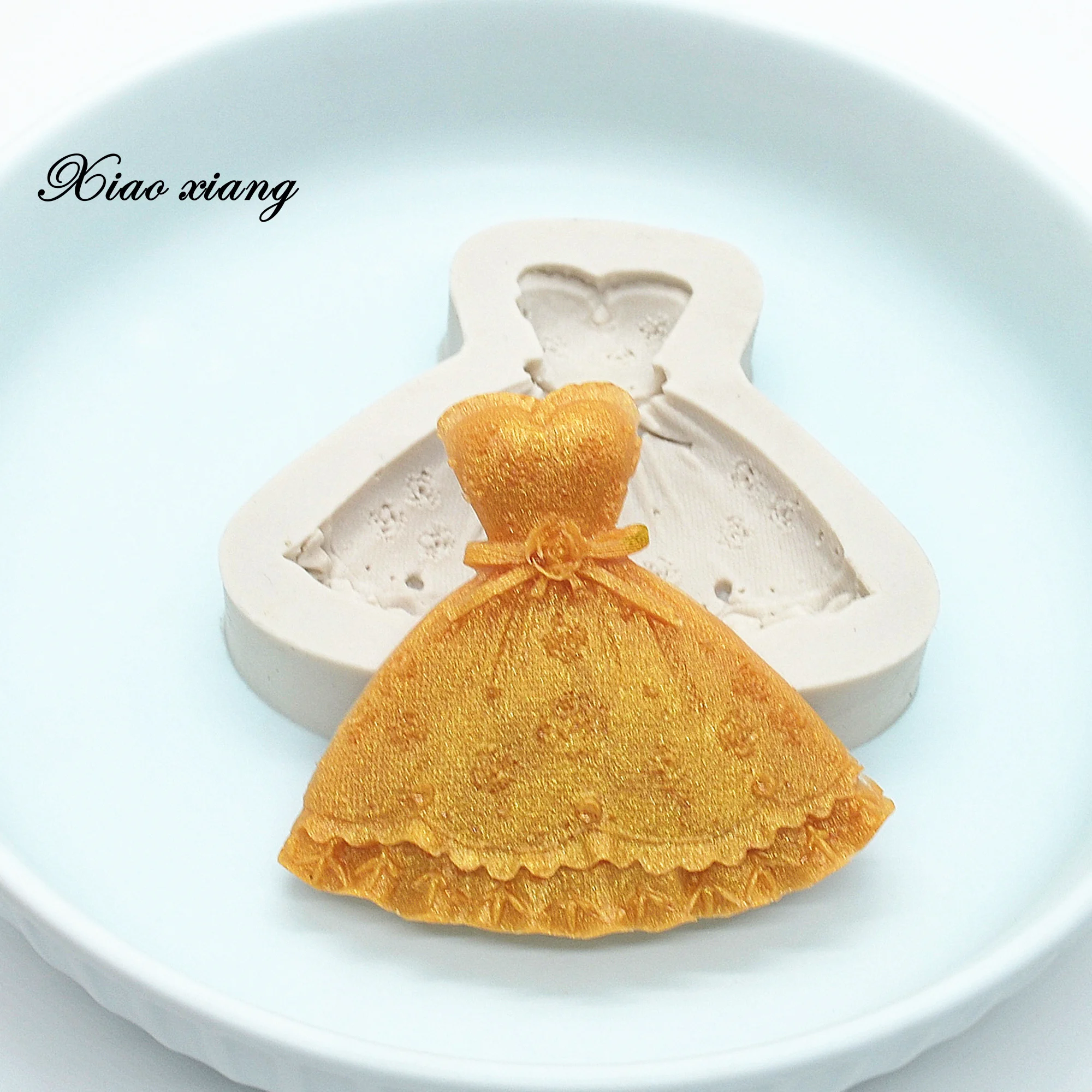 3D юбка платье силиконовая форма для выпечки формы Кухня шоколадная выпечка